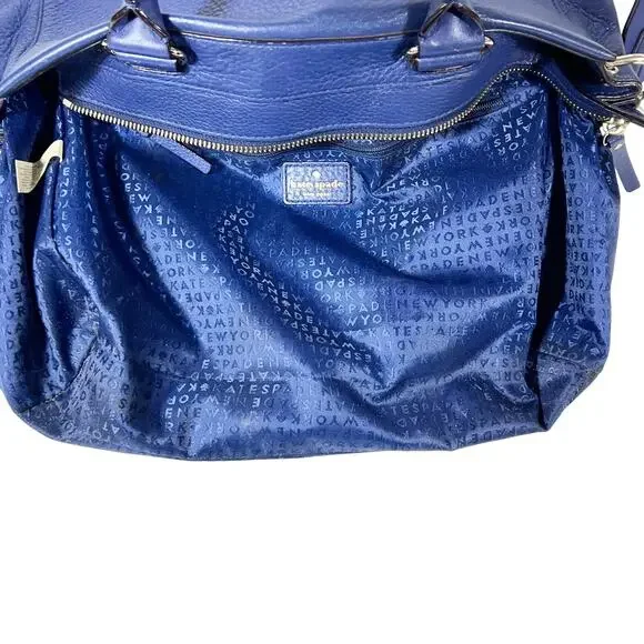 Kate Spade New York Atwood Place Larson Satchel Tassel Blue Leather Hand Bag - Picture 12 of 16